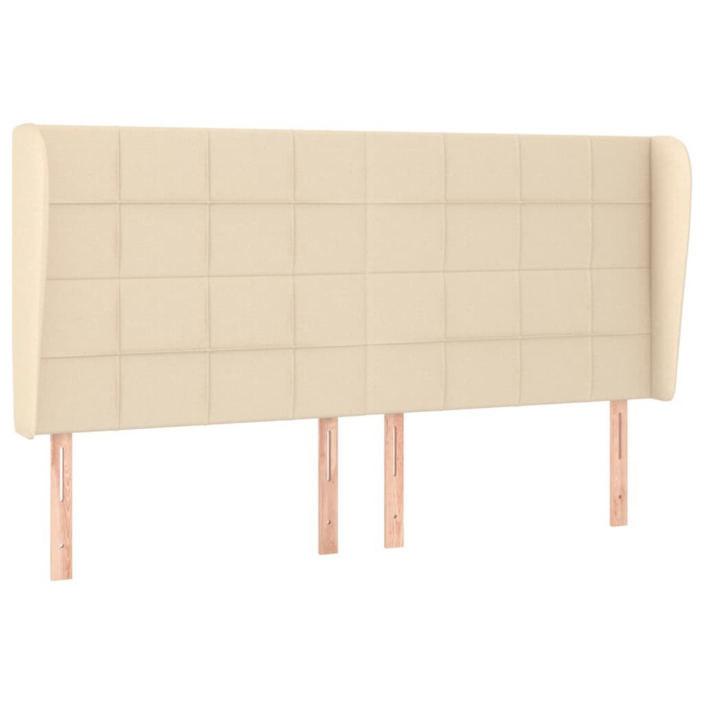 vidaXL Κρεβάτι Boxspring με Στρώμα Κρεμ 180x200 εκ. Υφασμάτινο