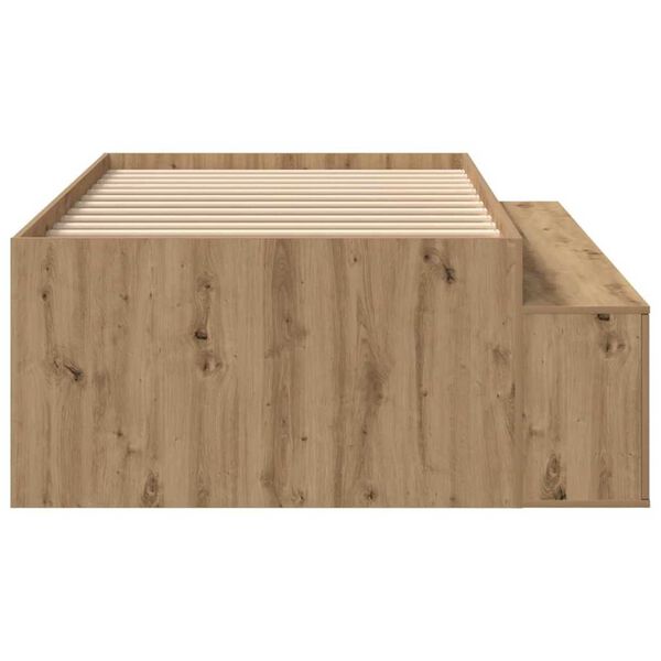 vidaXL Κρεβάτι με αποθηκευτικό χώρο artisan δρυς 100 x 200 cm