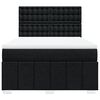 vidaXL Κρεβάτι Boxspring με Στρώμα Μαύρο 160x200 εκ. Υφασμάτινο