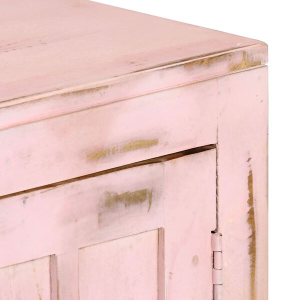 vidaXL Ντουλάπι Ανοιχτό Ροζ 110 x 35 x 70 εκ. από Μασίφ Ξύλο Μάνγκο