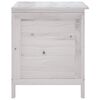vidaXL Μπαούλο Αποθ. Κήπου Λευκό 50 x 49 x 56,5 εκ. Μασίφ Ξύλο Ελάτης