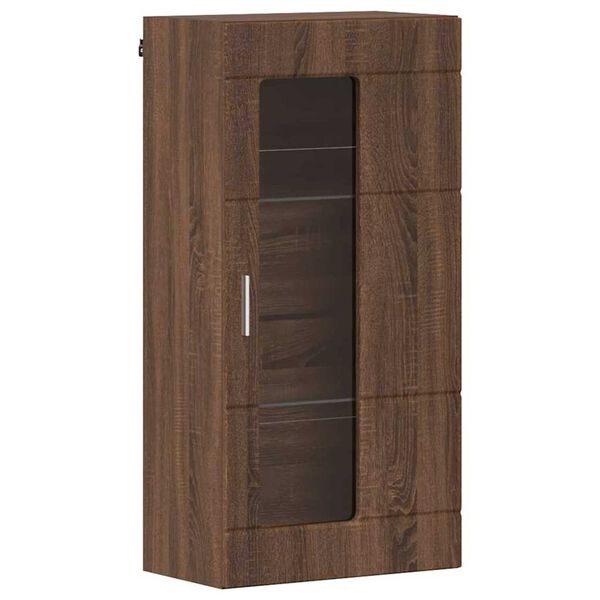 vidaXL Ντουλάπα τοίχου Καφέ δρυς 55 x 29 x 100 εκ Επεξεργασμένο ξύλο