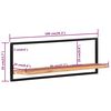 vidaXL Ράφια Τοίχου 2 τεμ. 100x24x35 εκ. Μασίφ Ξύλο Ακακίας & Ατσάλι