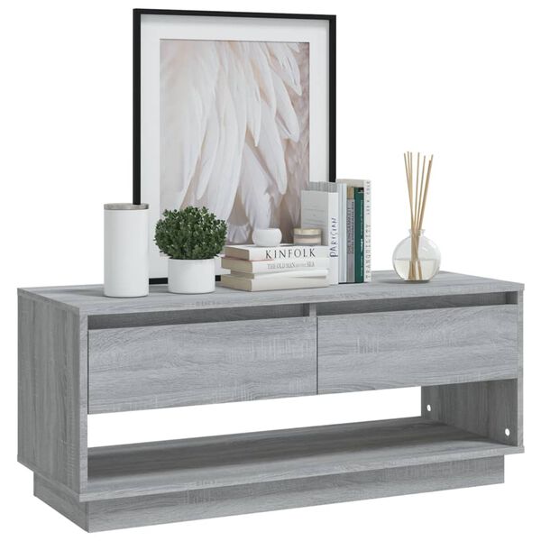 vidaXL Έπιπλο Τηλεόρασης Γκρι Sonoma 102x41x44 εκ. από Επεξεργ. Ξύλο