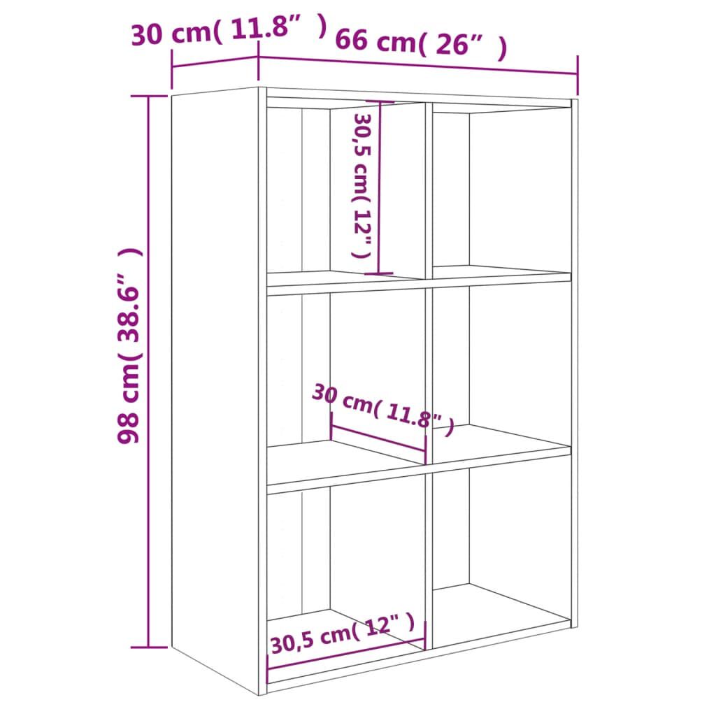vidaXL Ραφιέρα / Βιβλιοθήκη Sonoma Δρυς 66x30x98 εκ. από Επεξ. Ξύλο