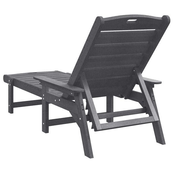 vidaXL Ξαπλώστρες 2 τμχ Ανοιχτό Γκρι 162x53x98.5 cm HDPE