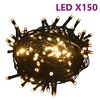 vidaXL Χριστουγεν. Μπάλες Σετ 61 τεμ με Κορυφή & 150 LED Ροζέ/Χρυσό