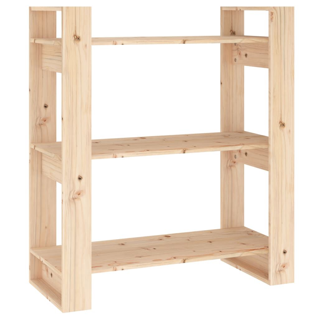vidaXL Βιβλιοθήκη/Διαχωριστικό Χώρου 80x35x91 εκ. Μασίφ Ξύλο Πεύκου