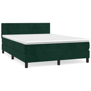 vidaXL &Kappa;&rho;&epsilon;&beta;ά&tau;&iota; Boxspring &mu;&epsilon; &Sigma;&tau;&rho;ώ&mu;&alpha; &Sigma;&kappa;&omicron;ύ&rho;&omicron; &Pi;&rho;ά&sigma;&iota;&nu;&omicron; 140x200&epsilon;&kappa;. &Beta;&epsilon;&lambda;&omicron;ύ&delta;&iota;&nu;&omicron;