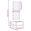 vidaXL Κηποτινάκι με Τρέλα Γκρι 40 x 40 x 125.5 εκ. PP
