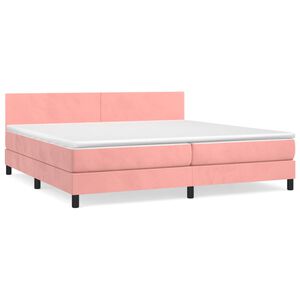 vidaXL &Kappa;&rho;&epsilon;&beta;ά&tau;&iota; Boxspring &mu;&epsilon; &Sigma;&tau;&rho;ώ&mu;&alpha; &Rho;&omicron;&zeta; 200x200 &epsilon;&kappa;. &Beta;&epsilon;&lambda;&omicron;ύ&delta;&iota;&nu;&omicron;