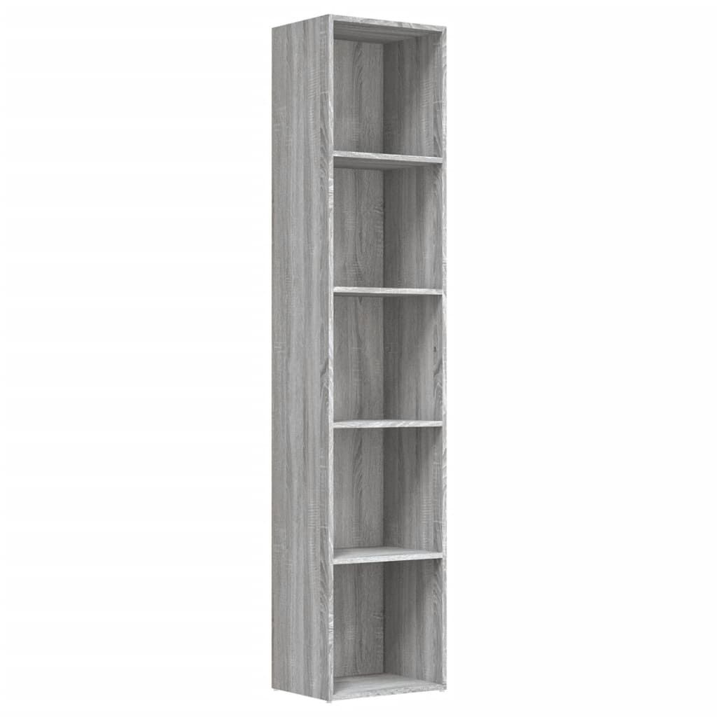 vidaXL Βιβλιοθήκη Γκρι Sonoma 40 x 30 x 189 εκ. από Επεξεργασμένο Ξύλο