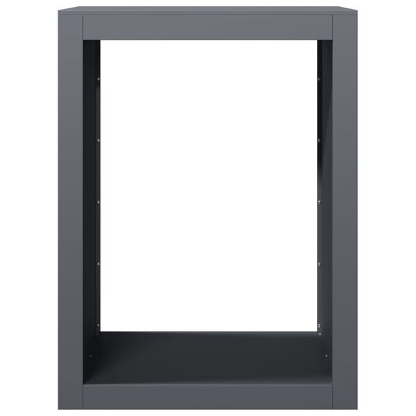 vidaXL Ράφι Καυσόξυλων Ανθρακί 60x40x80 εκ. Ατσάλινο
