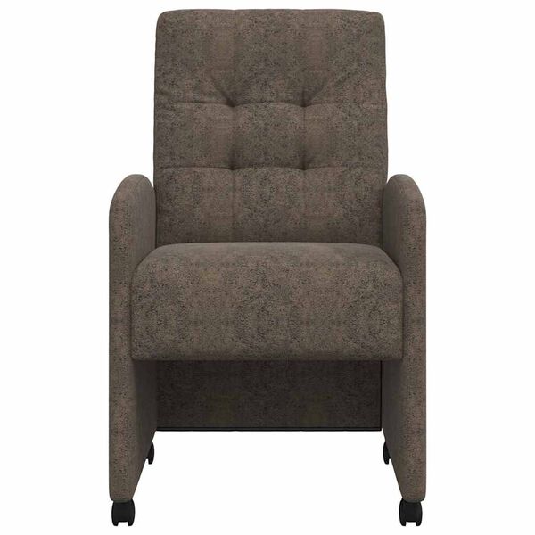 vidaXL Καρέκλες φαγητού με τροχούς 2 pcs Σκούρο γκρι 57 x 67 x 98 εκ