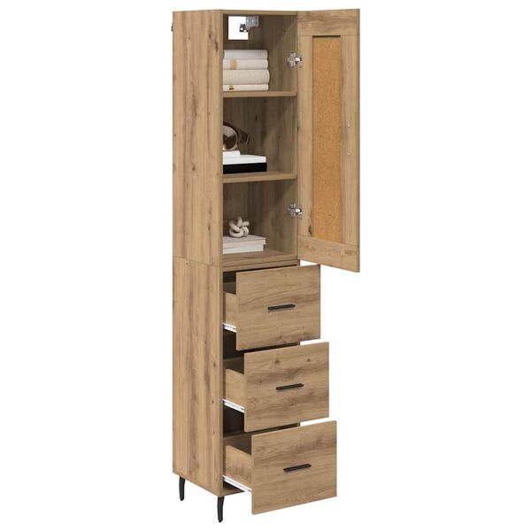 vidaXL Highboard Artisan Oak 34,5 x 34 x 180 &epsilon;&kappa;. &Epsilon;&pi;&epsilon;&xi;&epsilon;&rho;&gamma;&alpha;&sigma;&mu;έ&nu;&omicron; &xi;ύ&lambda;&omicron;