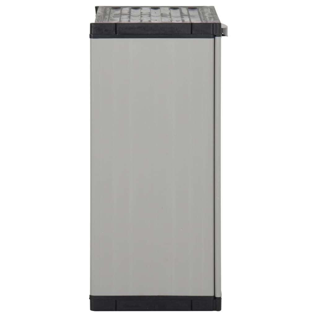 vidaXL Κάδος Απορριμάτων Κήπου Γκρι/Μαύρο 68x40x85 εκ. Πολυπροπυλένιο