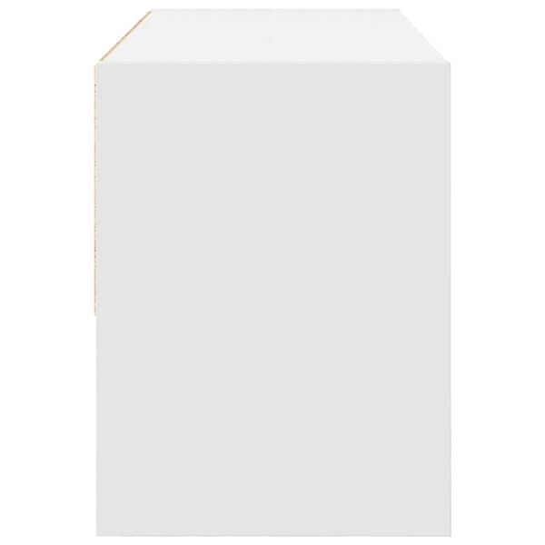 vidaXL Ράφι παπουτσιών στοιβαζόμενο λευκό 89,5x30x40 cm
