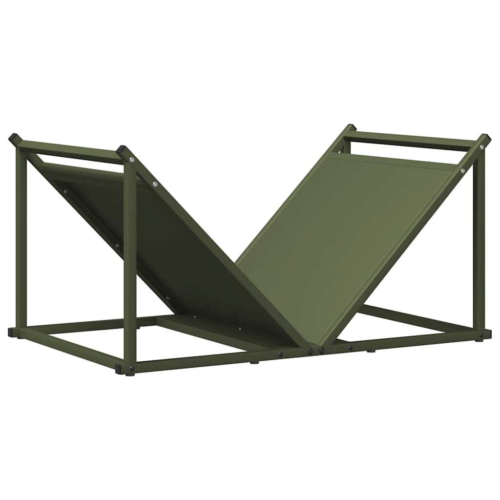 vidaXL Ράφι Καυσόξυλων 70x43x34,5 εκ. Χάλυβας ψυχρής έλασης
