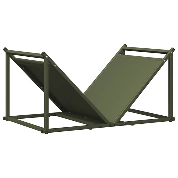 vidaXL Ράφι Καυσόξυλων 70x43x34,5 εκ. Χάλυβας ψυχρής έλασης