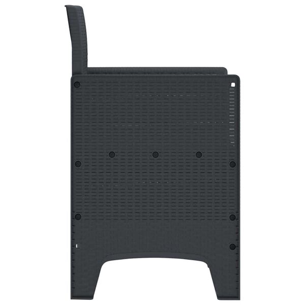 vidaXL Καρέκλα Κήπου 2 pcs Ανθρακί 53 x 49 x 85 εκ. PP