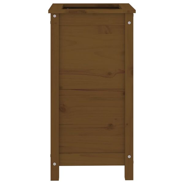 vidaXL Ζαρντινιέρα Μελί 40 x 40 x 78 εκ. από Μασίφ Ξύλο Πεύκου