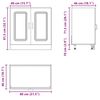 vidaXL Ντουλάπι βάσης νεροχύτη "Kalmar" Καφέ δρυς 80x46x81,5 cm