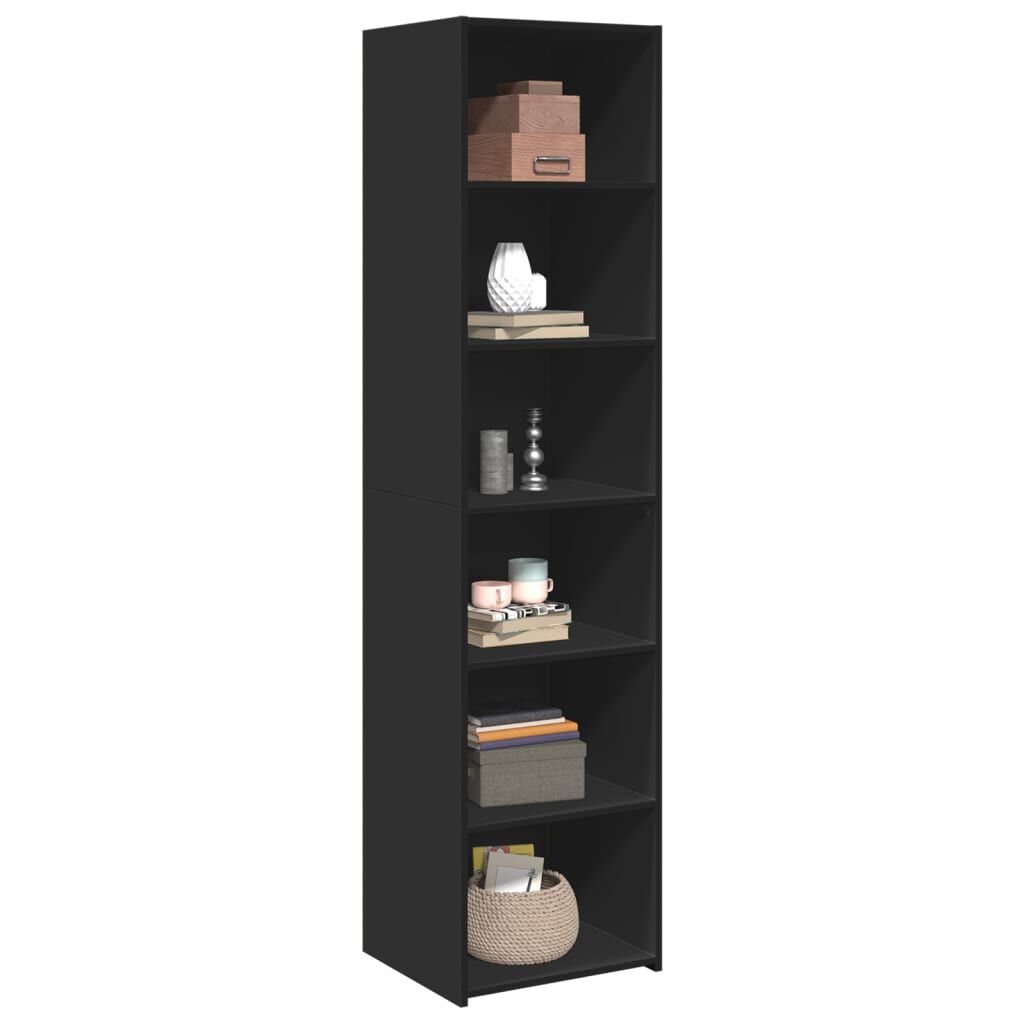 vidaXL Ντουλάπι Μαύρο 45x41x185 εκ. Επεξεργασμένο Ξύλο
