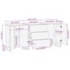 vidaXL Σετ Επίπλων Μπάνιου με συρτάρι 3 pcs Καφέ 180 x 33 x 75 εκ.