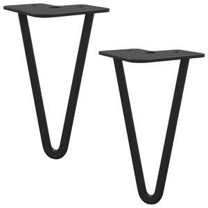 vidaXL &Pi;ό&delta;&iota; &epsilon;&pi;ί&pi;&lambda;&omicron;&upsilon; 2 pcs &Mu;&alpha;ύ&rho;&omicron; 54.1 x 54.1 x 100 mm &Sigma;ί&delta;&epsilon;&rho;&omicron;