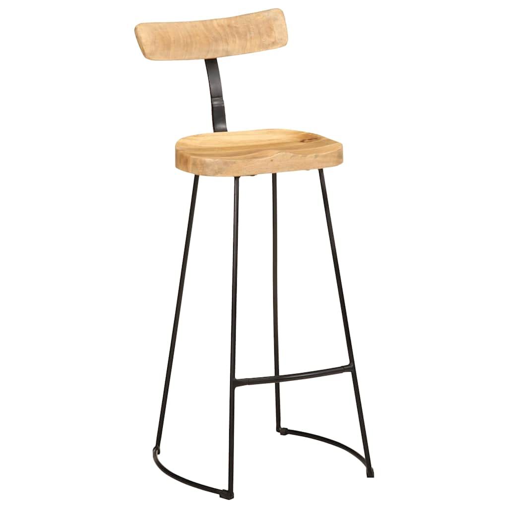 vidaXL Σκαμπό Μπαρ 2 τεμ. 49x43x103 εκ. από Μασίφ Ξύλο Μάνγκο