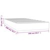 vidaXL Στρώμα με Pocket Springs Κρεμ 100x200x20 εκ. Συνθετικό Δέρμα
