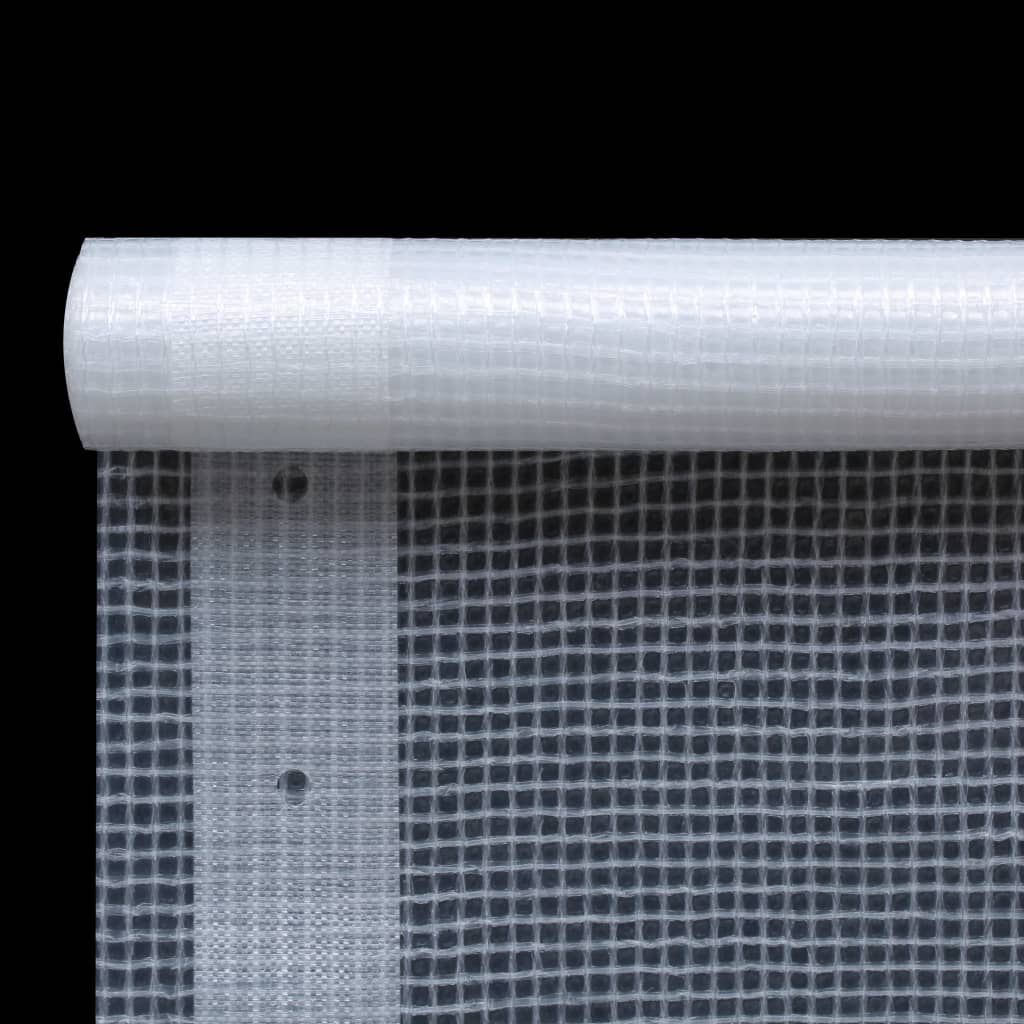 vidaXL Μουσαμάς με Ύφανση Leno Λευκός 1,5 x 5 μ. 260 γρ./μ²