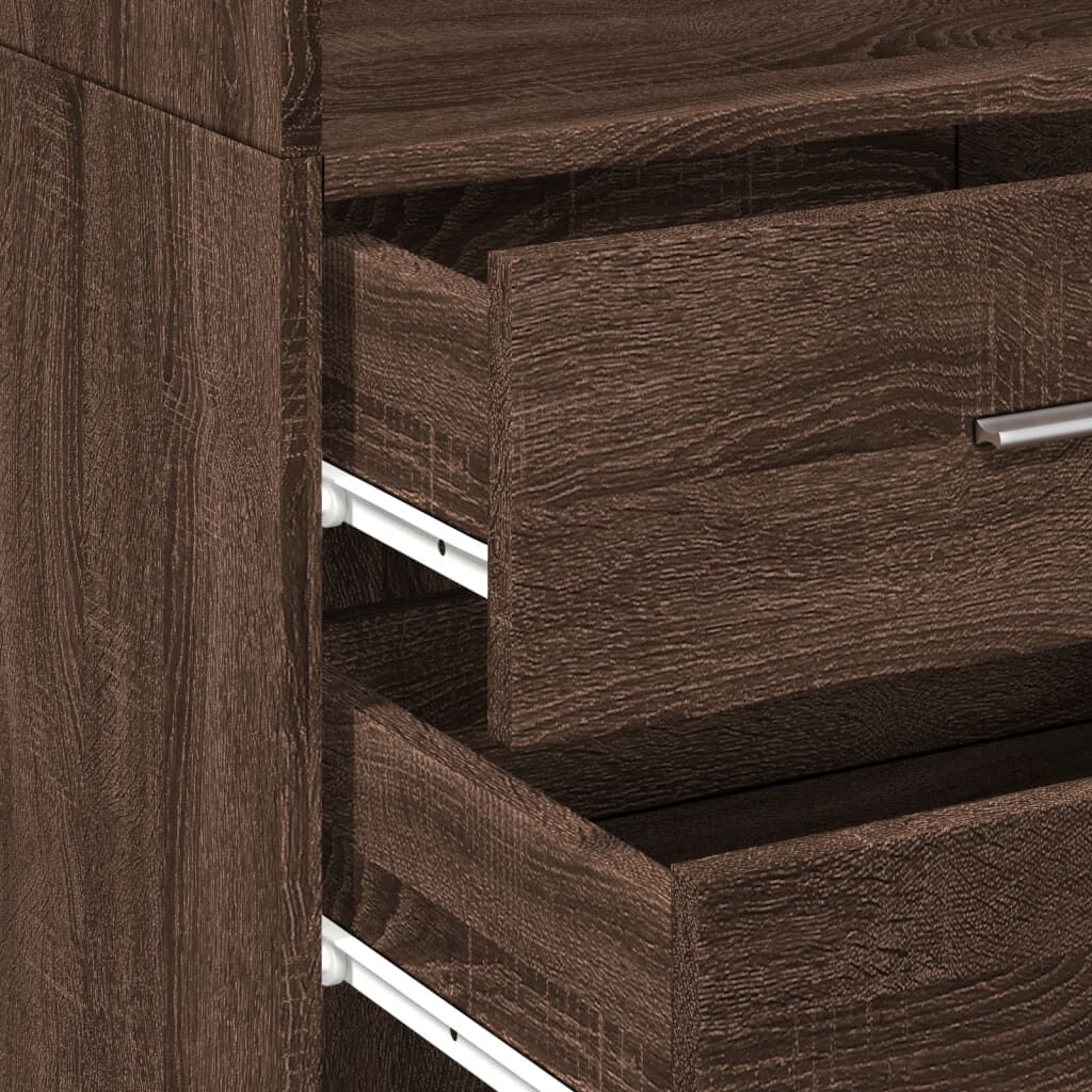 vidaXL Ντουλάπι Καφέ Δρυς 45x42,5x185 εκ. από Επεξεργασμένο Ξύλο