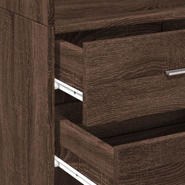vidaXL Ντουλάπι Καφέ Δρυς 45x42,5x185 εκ. από Επεξεργασμένο Ξύλο