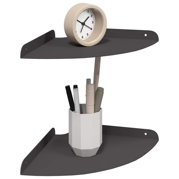 vidaXL &Rho;ά&phi;&iota; &Tau;&omicron;ί&chi;&omicron;&upsilon; &mu;&epsilon; &rho;ά&phi;&iota; &mu;&epsilon; &alpha;&pi;&omicron;&theta;ή&kappa;&epsilon;&upsilon;&sigma;&eta; 2 pcs &Mu;&alpha;ύ&rho;&omicron; 24 x 24 x 2 &epsilon;&kappa;