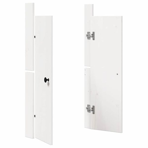 vidaXL Πόρτα κουζίνας με πόρτα Λευκό 50 x 9 x 82 εκ Μασίφ ξύλο πεύκου