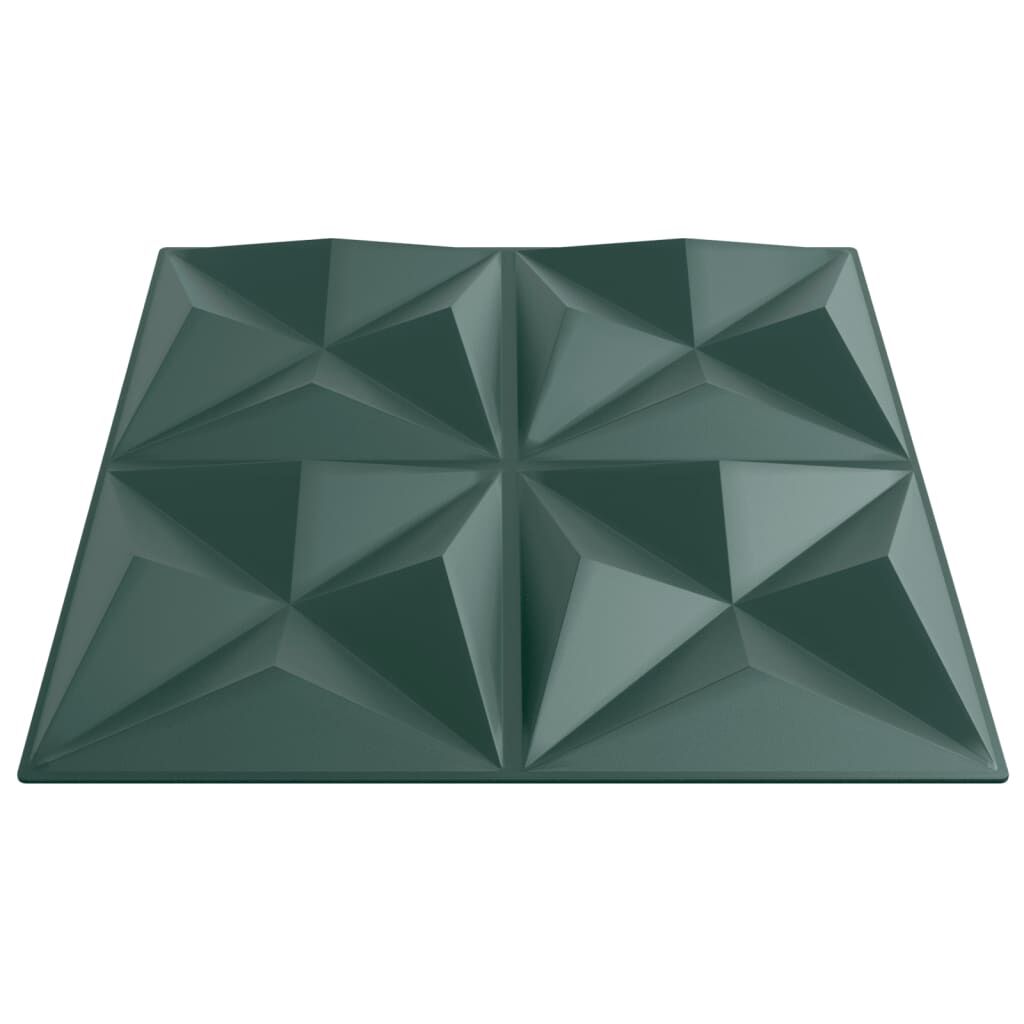 vidaXL Πάνελ Τοίχου 24 τεμ. Πράσινη Origami 50 x 50 εκ. 6 μ² από XPS