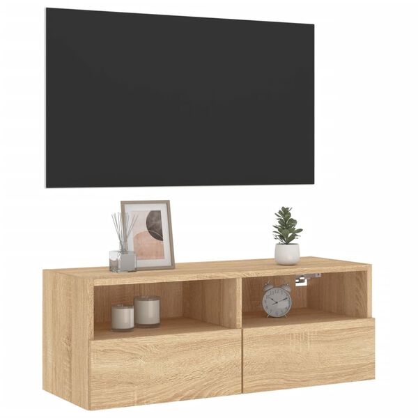 vidaXL Έπιπλο Τοίχου Τηλεόρασης Sonoma Δρυς 80x30x30εκ. από Επεξ. Ξύλο