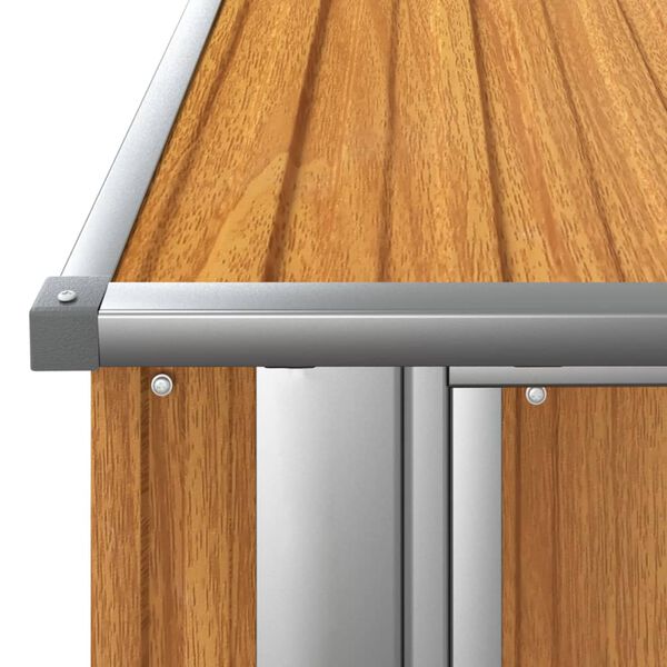 vidaXL Αποθήκη Κήπου Καφέ 180,5 x 97 x 209,5 εκ. Γαλβανισμένο Ατσάλι