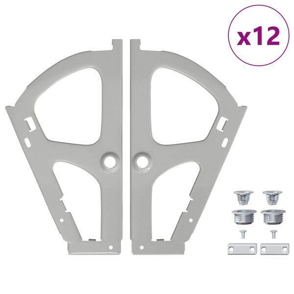 vidaXL &Alpha;&gamma;&kappa;ώ&nu;&alpha;&sigmaf; &alpha;&nu;&alpha;&tau;&rho;&omicron;&pi;ή&sigmaf; 12 pcs &Alpha;&sigma;&eta;&mu;ί 235 x 155 x 30 mm &Sigma;ί&delta;&epsilon;&rho;&omicron;