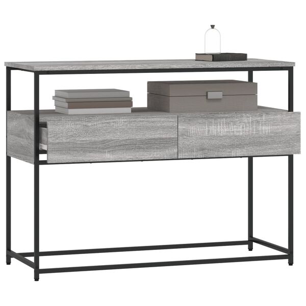vidaXL Τραπέζι Κονσόλα Γκρι Sonoma 100x40x75 εκ. Επεξεργασμένο Ξύλο