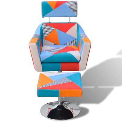 vidaXL Πολυθρόνα με Σχέδιο Patchwork Υφασμάτινη