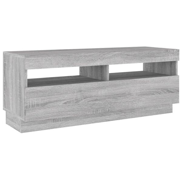 vidaXL Έπιπλο Τηλεόρασης με LED Γκρι Sonoma 100x35x40 εκ.
