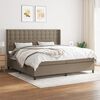 vidaXL &Kappa;&rho;&epsilon;&beta;ά&tau;&iota; Boxspring &mu;&epsilon; &Sigma;&tau;&rho;ώ&mu;&alpha; Taupe 200x200 &epsilon;&kappa;. &Upsilon;&phi;&alpha;&sigma;&mu;ά&tau;&iota;&nu;&omicron;
