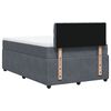vidaXL Κρεβάτι Boxspring με Στρώμα Σκούρο Γκρι 120x190 εκ. Βελούδινο