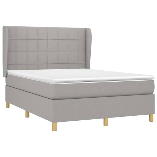 vidaXL &Kappa;&rho;&epsilon;&beta;ά&tau;&iota; Boxspring &mu;&epsilon; &Sigma;&tau;&rho;ώ&mu;&alpha; &Alpha;&nu;&omicron;&iota;&chi;&tau;ό &Gamma;&kappa;&rho;&iota; 140x190 &epsilon;&kappa;. &Upsilon;&phi;&alpha;&sigma;&mu;ά&tau;&iota;&nu;&omicron;