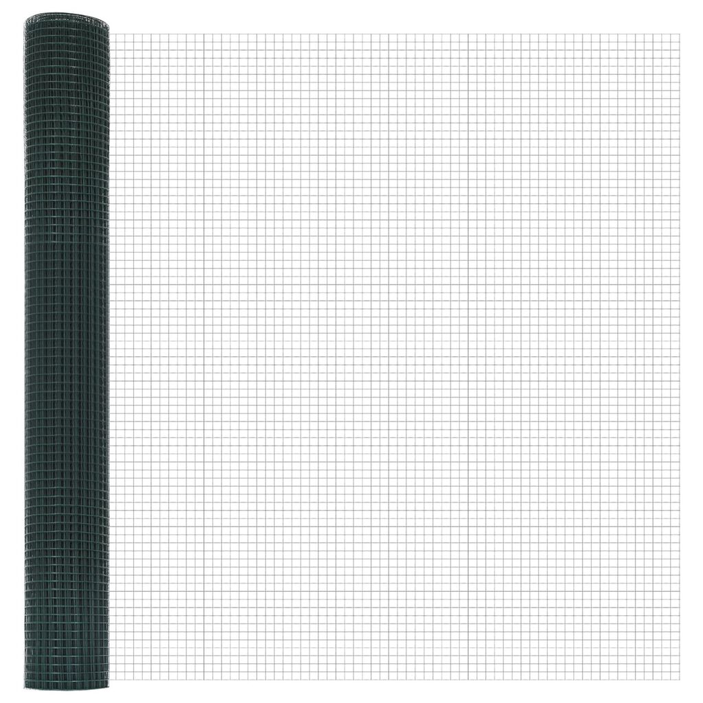 vidaXL Πλέγμα Επικαλυμμένο PVC Πράσινο 1x100 μ, Σίδερο