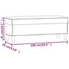 vidaXL Πάγκος μπορντό 100x35x41 εκ. Υφασμάτινος