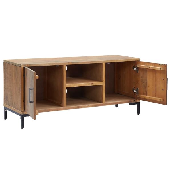 vidaXL Έπιπλο Τηλεόρασης Καφέ 110 x 35 x 48 εκ. από Μασίφ Ξύλο Πεύκου