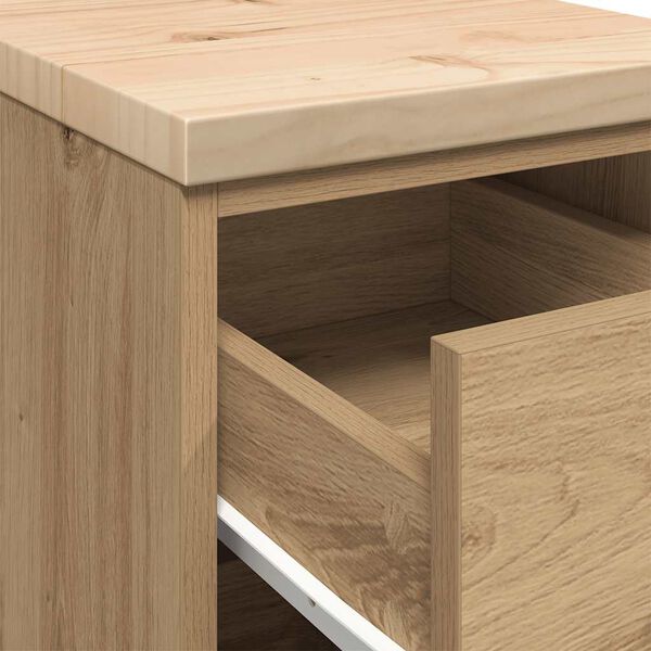 vidaXL ντουλάπι αποθήκευσης γκαράζ 30x51x85 εκ μασίφ ξύλο πεύκο